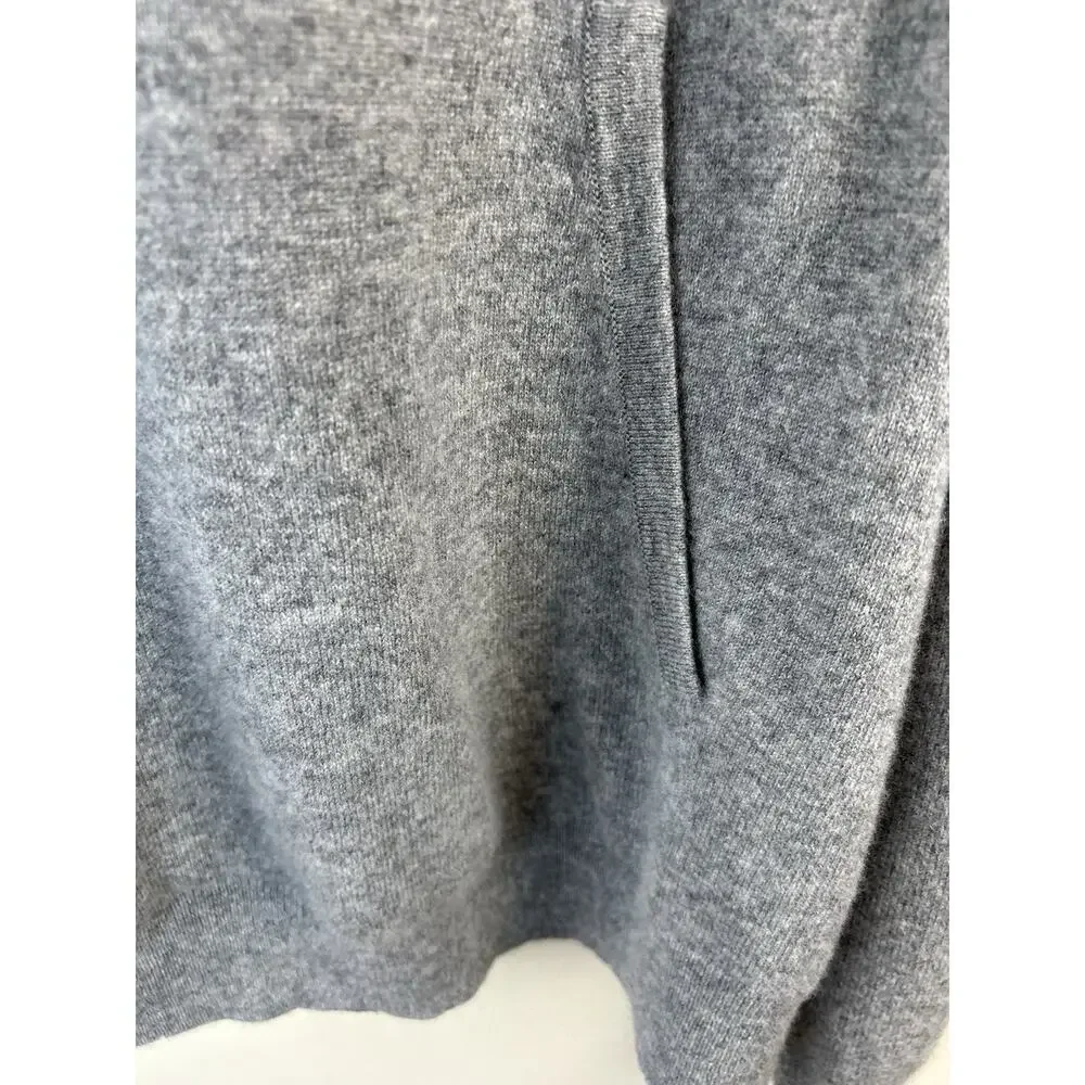 BANANA REPUBLIC Men's 100% Cashmere Gray Hoodie Sweater Pocket Sz XL New